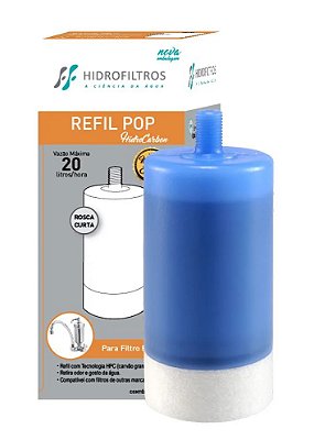 Refil Universal HF40 Rosca Curta Pop - Hidrofiltros