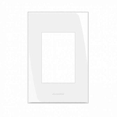 Placa 4x2 para 3 Módulos Alumbra Inova Pro Branco Alumbra
