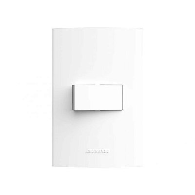 Conjunto de Interruptor Simples 4x2 10A Inova Pro Branco Alumbra