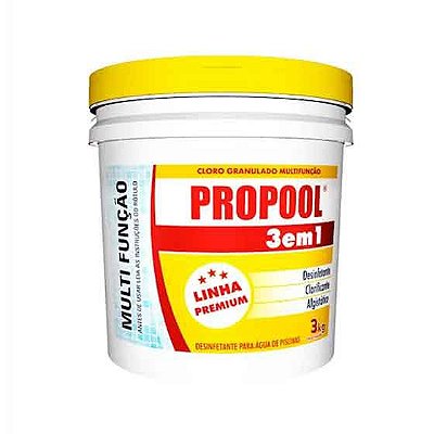 Cloro Granulado Propool Dicloro Estabilizado 3 em 1 com 3kg - Hidroall