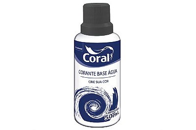 Corante Líquido à Base de Água Preto 50ml - Coral