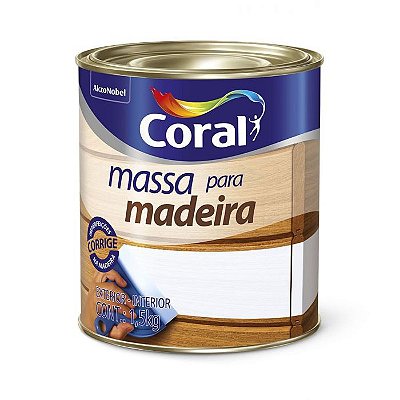 Massa para Madeira Coralit 1,5kg Coral