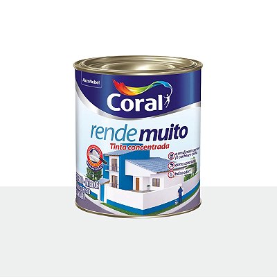 Tinta Acrílica Rende Muito Fosco Branco Neve 900ml Coral