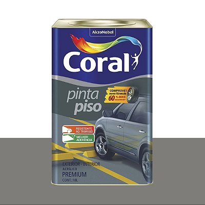 Tinta Pinta Piso Premium Fosco Cinza Médio 18L - Coral