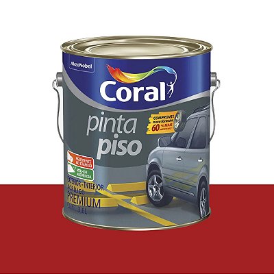 Tinta Pinta Piso Premium Fosco Vermelha 3,6L - Coral