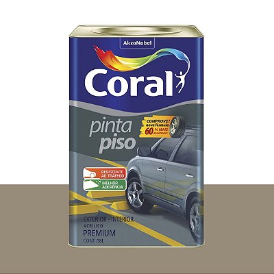 Tinta Pinta Piso Premium Fosco Concreto 18L - Coral