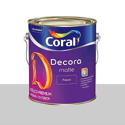 Tinta Acrílica Premium Fosca Decora Matte Algodão Cinzento 3,6L -  Coral