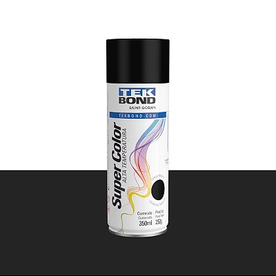 Tinta Spray Alta Temperatura Preto Fosco 350ml Tekbond