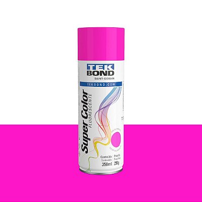 Tinta Spray Fluorescente Rosa 350ml Tekbond