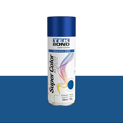 Tinta Spray Metálico Azul 350ml Tekbond
