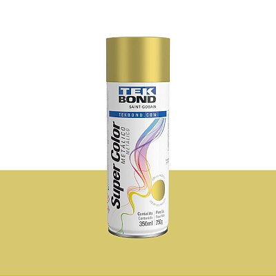 Tinta Spray Metálico Dourado 350ml Tekbond