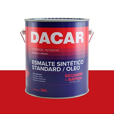 Esmalte Sintético Standard Exteriores e Interiores 115-020 Vermelho 3,6L Dacar