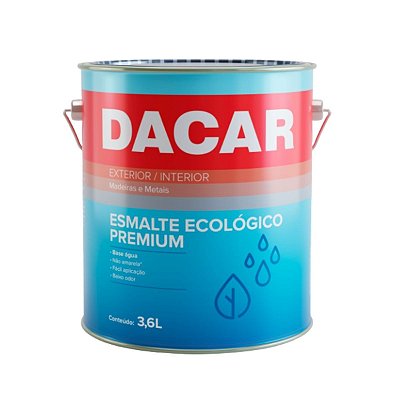 Esmalte Ecológico a Base D'água 101-100 Branco Brilhante 3,6L Dacar