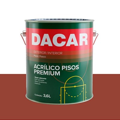 Tinta Acrílico Pisos Premium 550-018 Vermelho 3,6L Dacar