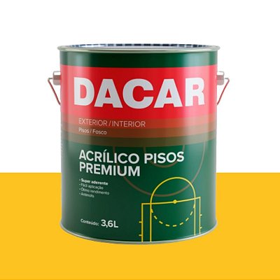 Tinta Acrílico Pisos Premium 550-034 Amarelo Demarcação 3,6L Dacar