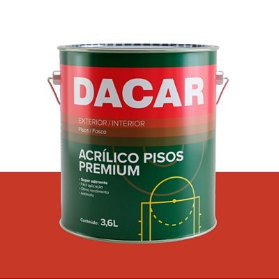Tinta Acrílico Pisos Premium 550-093 Vermelho Demarcação 3,6L Dacar