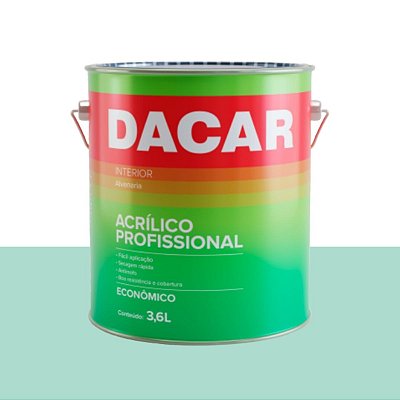 Tinta Acrílico Profissional para Interior 740-058 Verde Piscina 3,6L Dacar