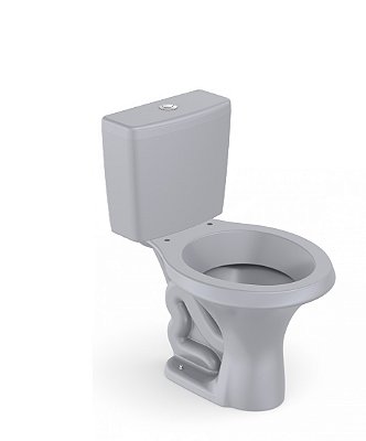 Vaso Sanitário com Caixa Acoplada Parati Cinza Logasa