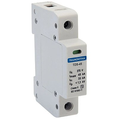 Dispositivo de Proteção Contra Surtos TDS 1P 45kA 275V 57700035 Tramontina