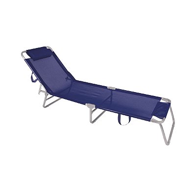 Cadeira Espreguicadeira Aluminio Azul 2701 Mor