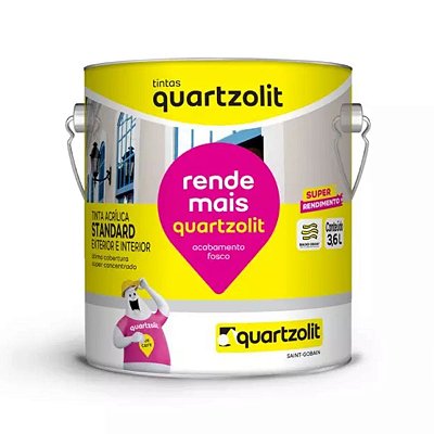 Tinta Standard Rende Mais Branca Neve 3,6L Quartzolit