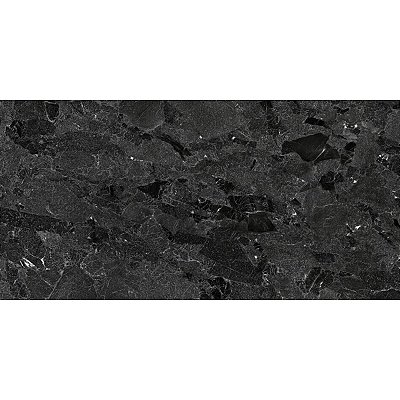 Porcelanato Geodo Negro Polido 61x120 PR12165 Cx. 2,2m² Damme