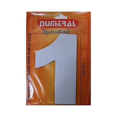 Numero Residencial Branco 1 125mm Numeral