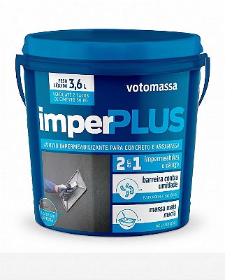 Aditivo Impermeabilizante para Concretos e Argamassas ImperPLUS 3,6L Votoran 336100