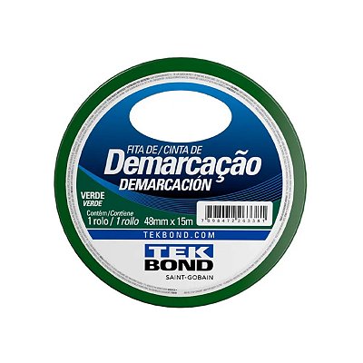 Fita de Demarcação 48mm x 15m Verde Tekbond