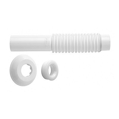 Tubo de Ligação para Vaso Sanitário Ajustável Branco 290403 Blukit