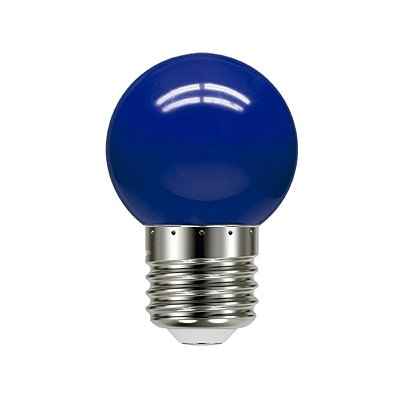Lâmpada Bolinha LED 1W 220V E27 Azul Taschibra