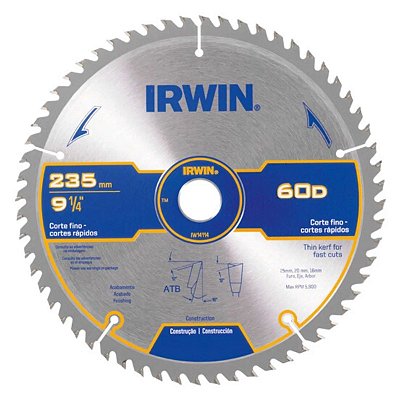 Disco Serra Circular Widea 4.3/8X12 20MM IW14103 Irwin