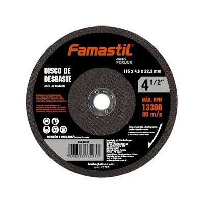 Disco de Desbaste 4.1/2x3/16x7/8 80.30 Famastil