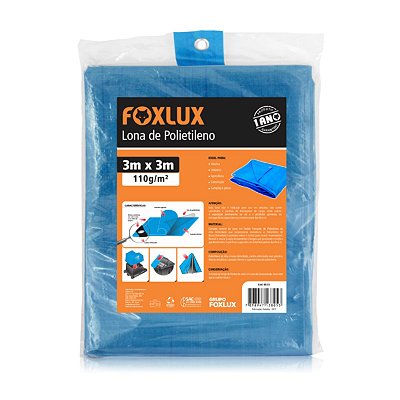 Lona de Polietileno Azul 3m x 3m Foxlux