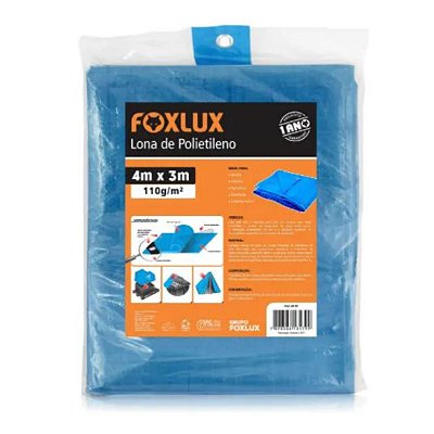 Lona de Polietileno Azul 4m x 3m Foxlux