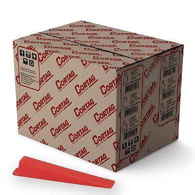 Cunha Slim para Nivelamento com 1000 Unidades Vermelho Cortag 424218