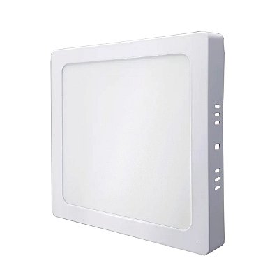 Painel Led Sobrepor Quadrado 24W 3000K Bivolt Amarela Avant