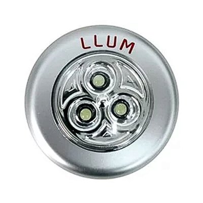 Led Llum Luminaria Button 3leds 0,3w Prata LDBT3SI Bronzearte