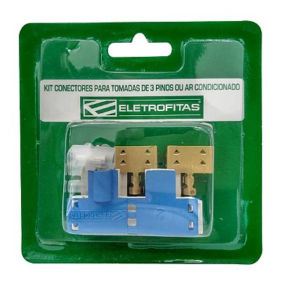Kit Conector para Eletrofita Tomada 3 Pinos 4un com 1 Saida 20A Verde Eletrofitas
