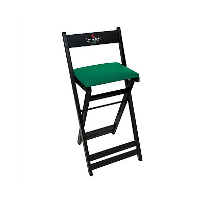 Cadeira Bistrô com Almofada Verde Heineken Fimap