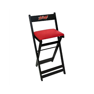 Cadeira Bistrô com Almofada Vermelha Budweiser Fimap