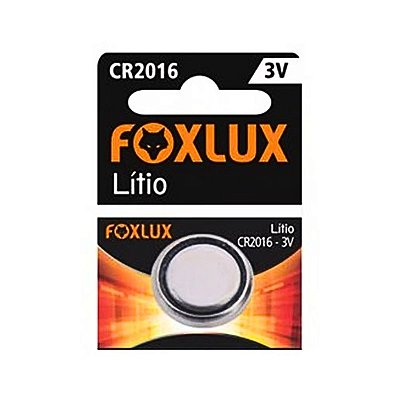 Bateria de Lítio 3V CR2016 Unid. 95.11 Foxlux