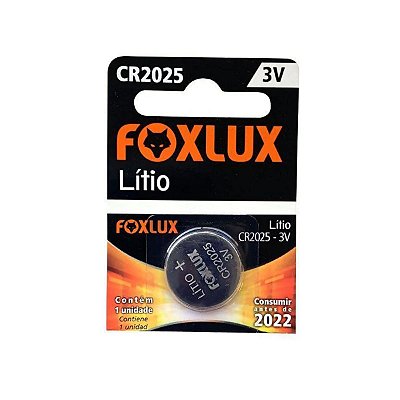 Bateria de Lítio 3V CR2025 Unid. 95.12 Foxlux