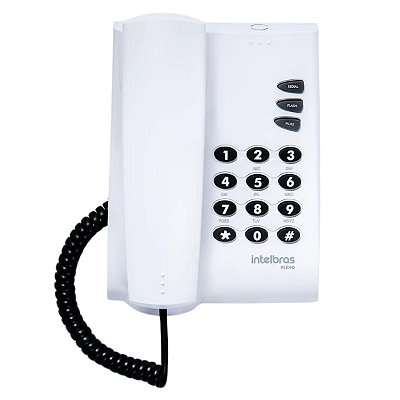 Telefone com Fio Pleno sem Chave Cinza Ártico Intelbras
