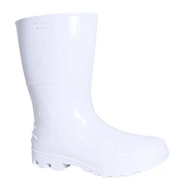 Bota Safety Boots em PVC Cano Medio 28 CF Branca N35 Kadesh