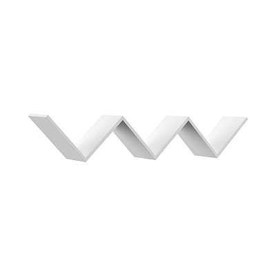 Prateleira Alpha "W" com Fixação Invisível 20 x 123,5 x 25cm Branca Multivisão