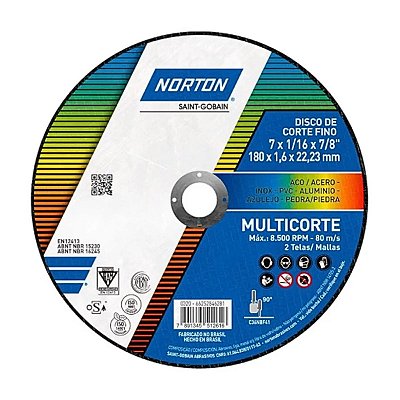 Disco Corte Multicorte 7X1/16X7/8 Norton