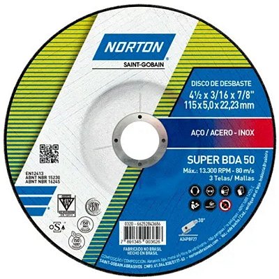 Disco Debeste BDA-50 4.1/2X3/16X7/8 Norton