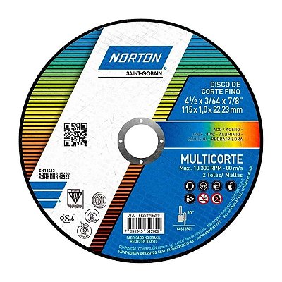 Meteoro Disco Corte T41 4.1/2 X 3/64 X 7/8 Norton