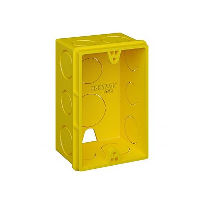 Caixa de Luz Reforçada 4x2 Amarela Fortlev